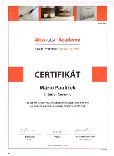 Certifikat 001